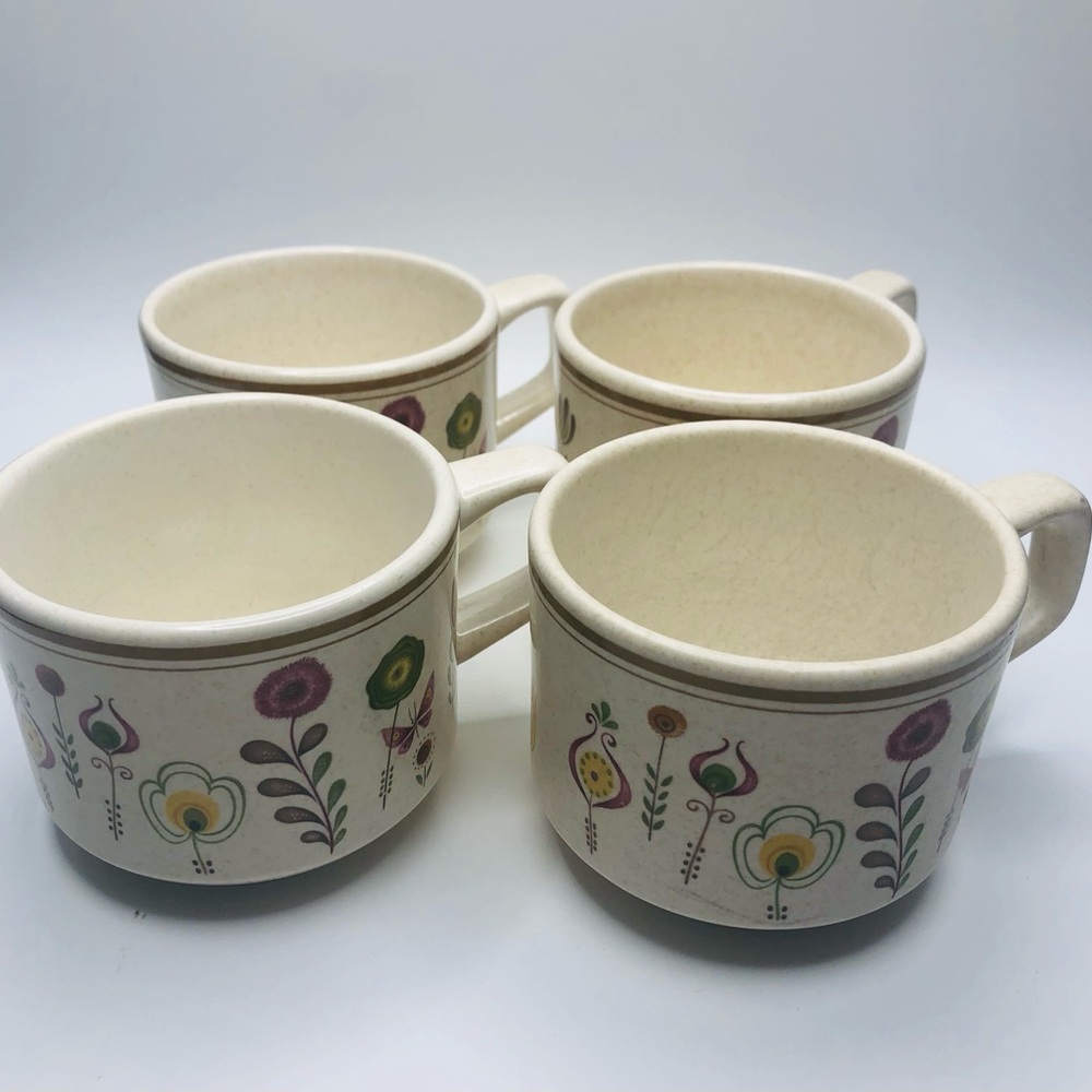 Vintage Lenox Sprite temper-ware mugs 4 PCs